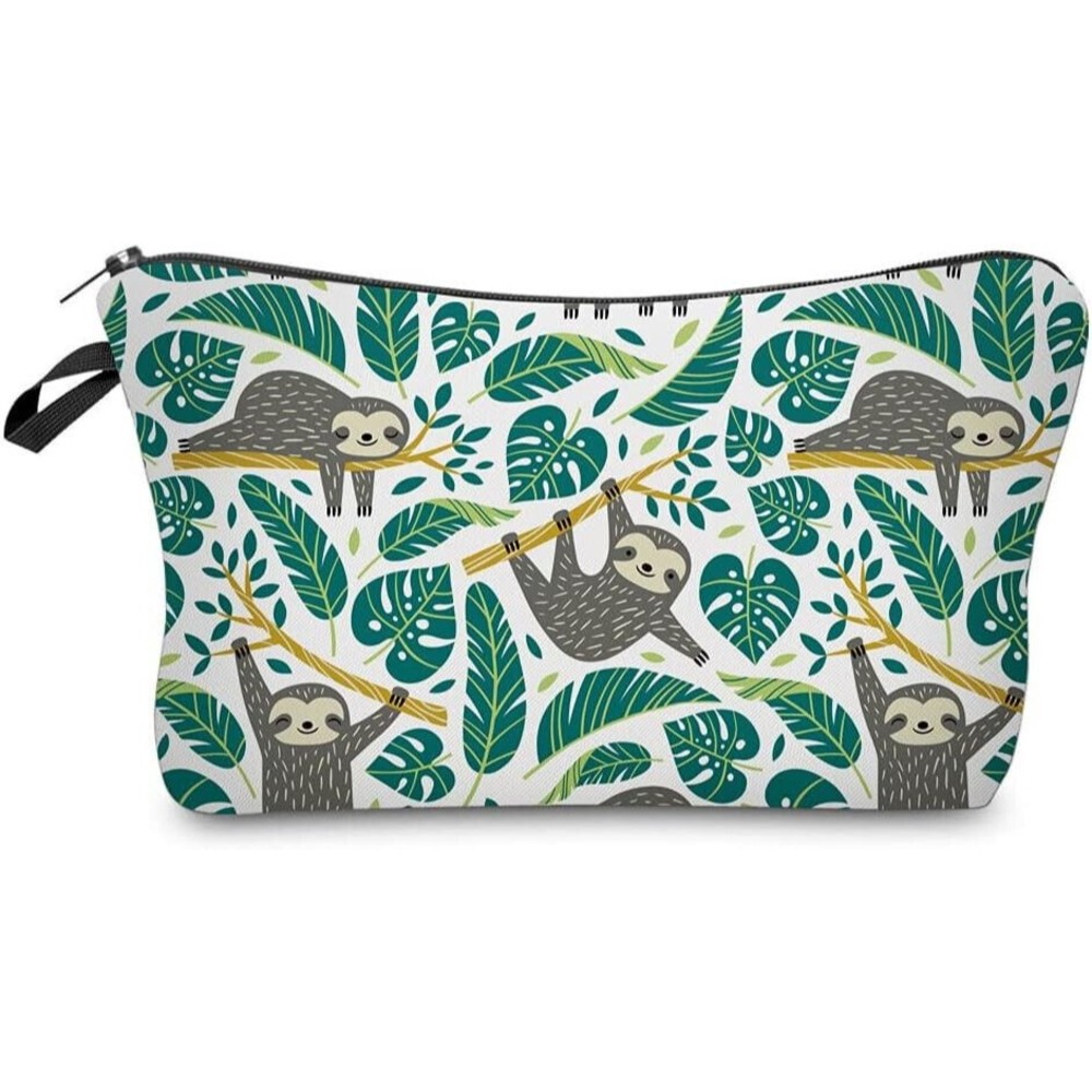 LOOMILOO Small Makeup Bag Sloth Printed Cosmetic Bag